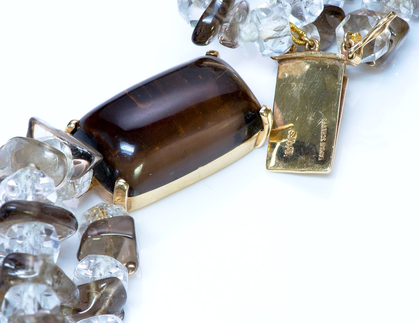 Seaman Schepps Citrine Bead Gold Necklace