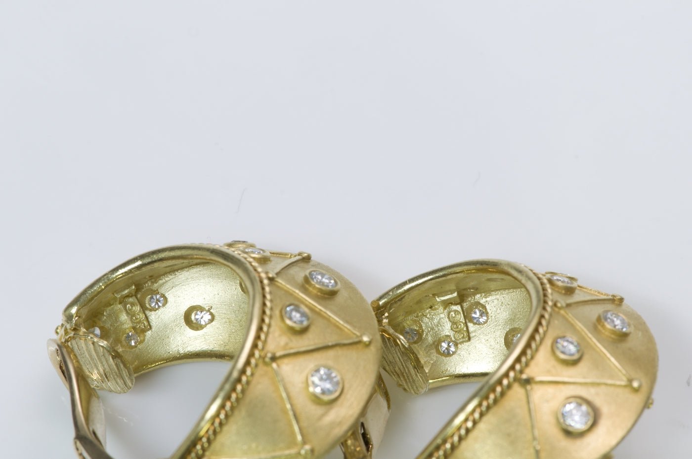 Seidengang Byzantine Diamond Gold Earrings