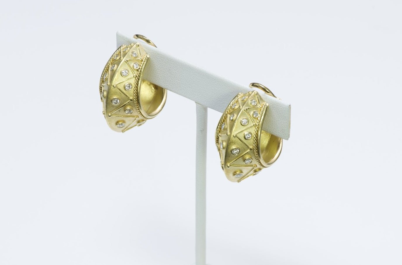 Seidengang Byzantine Diamond Gold Earrings