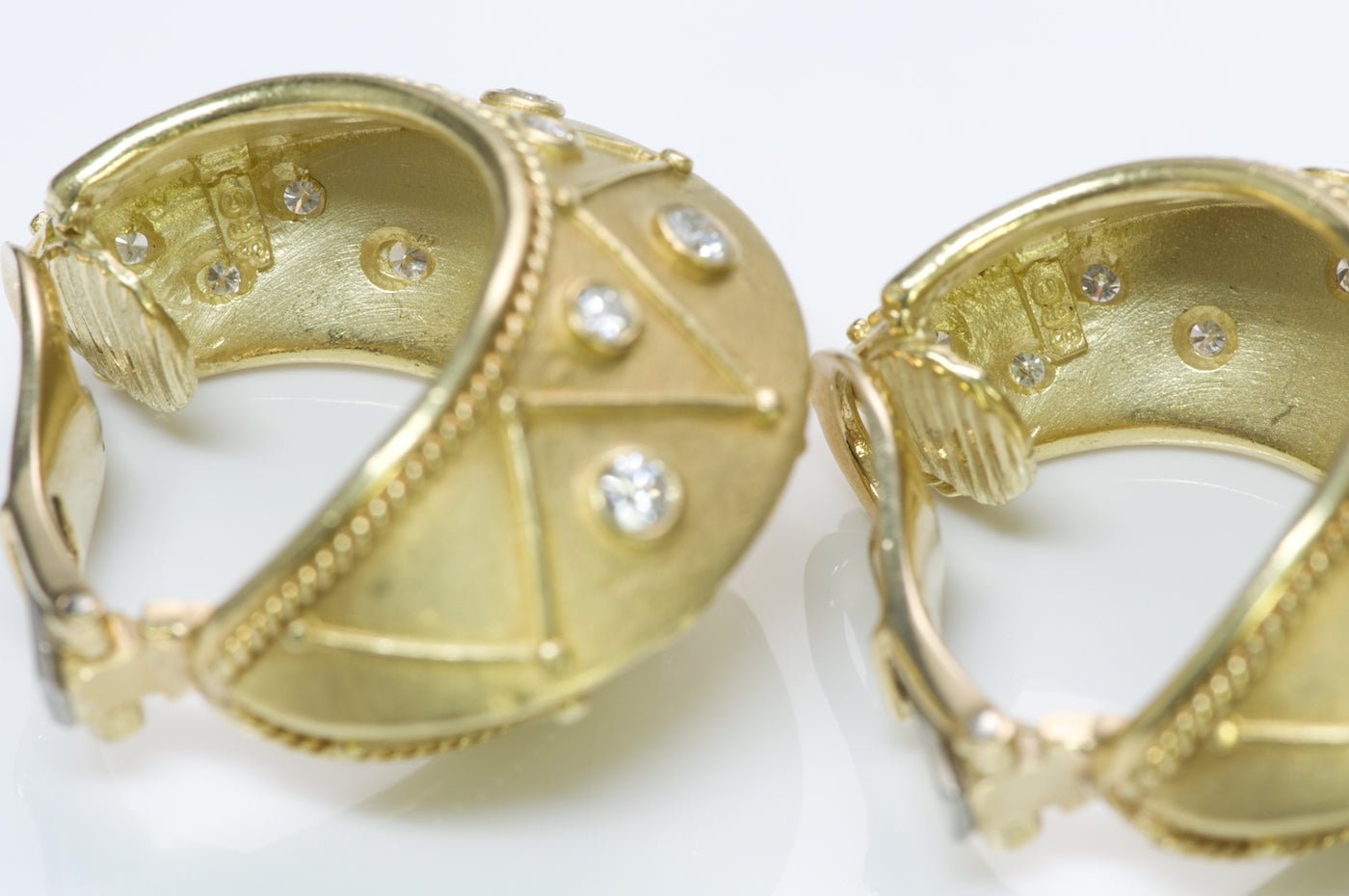 Seidengang Byzantine Diamond Gold Earrings