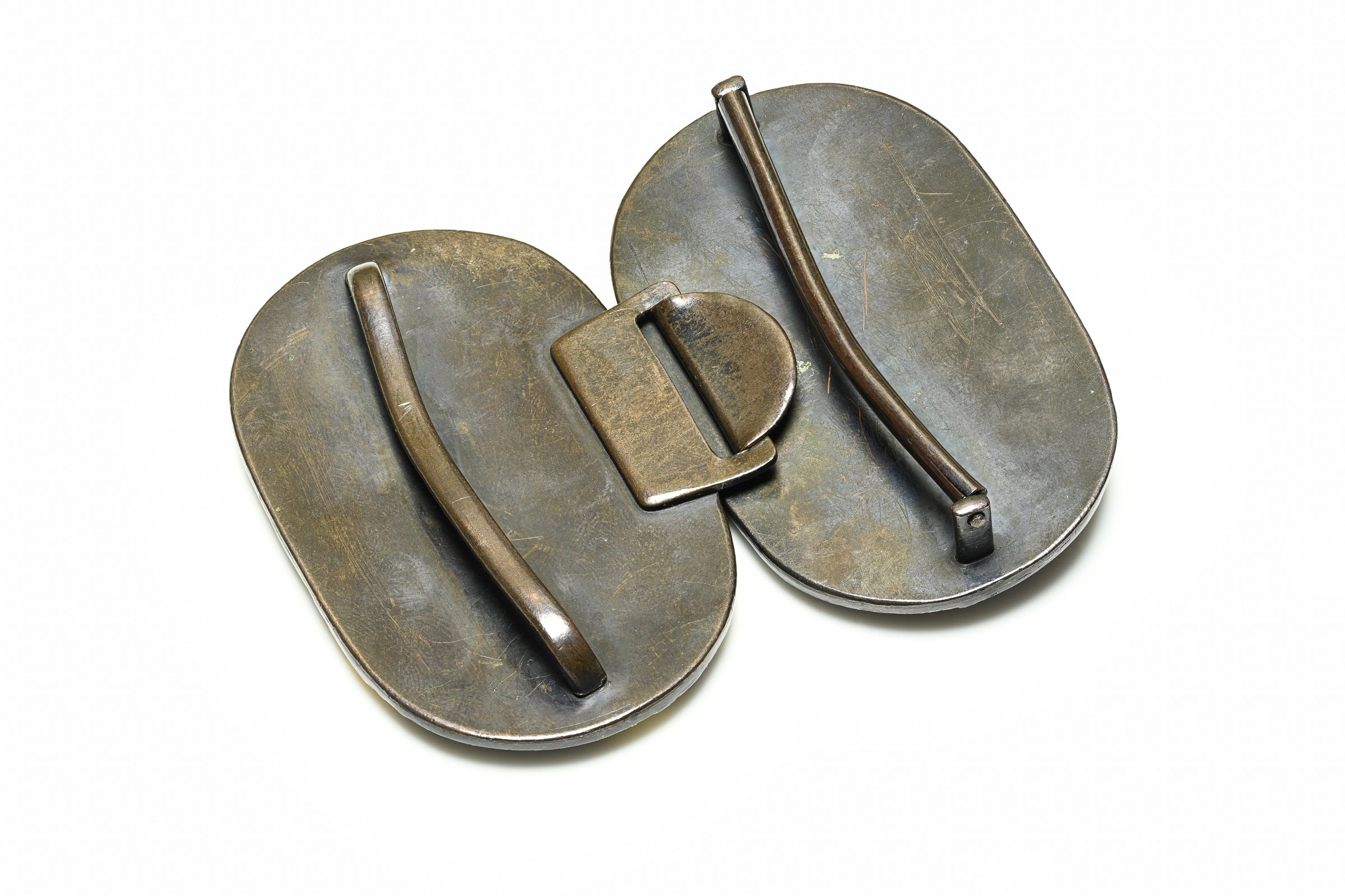 Antique Shakudo Mixed Metal Belt Buckle
