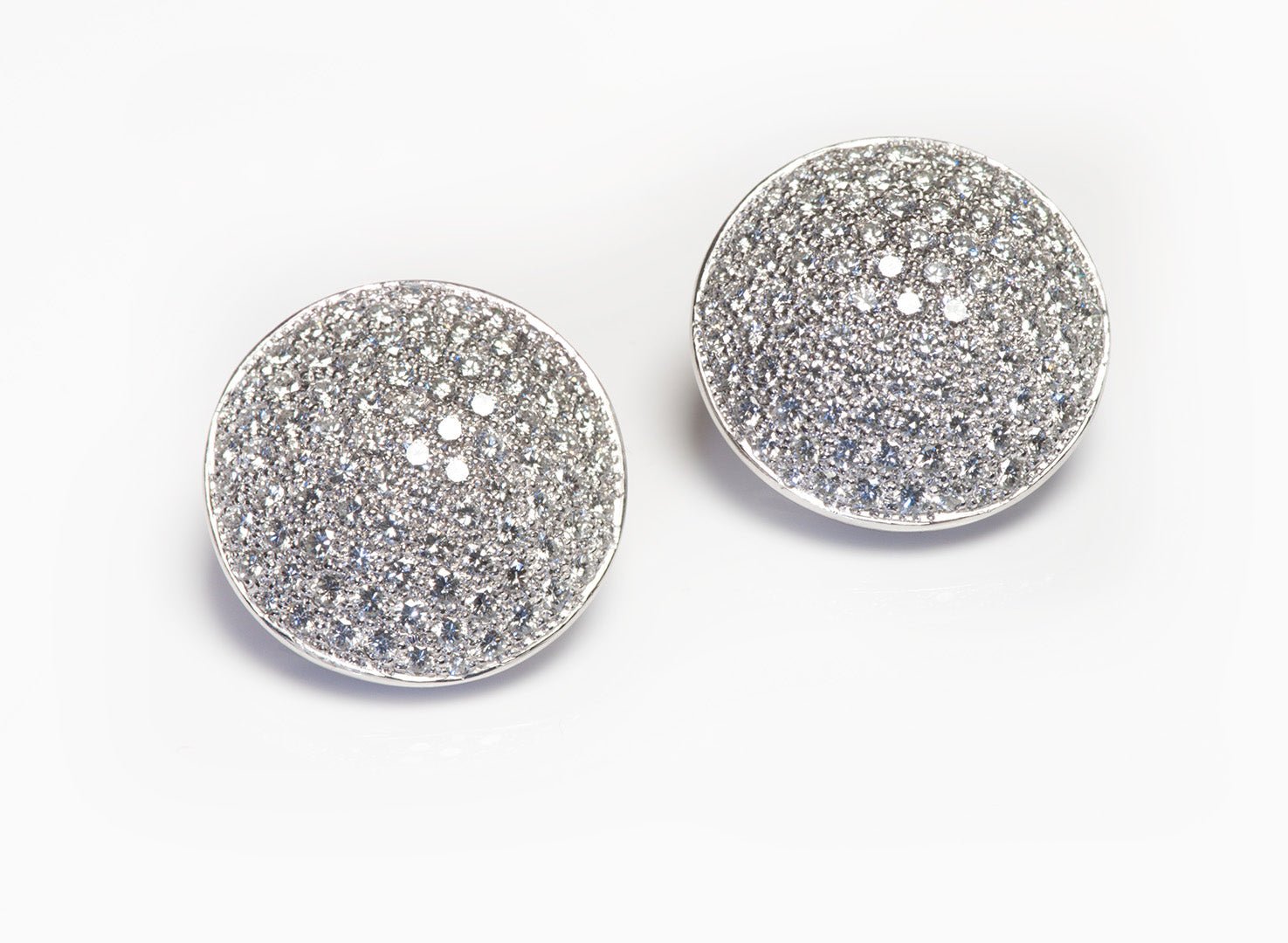 Shapur Mozaffarian Platinum Pave Diamond Earrings