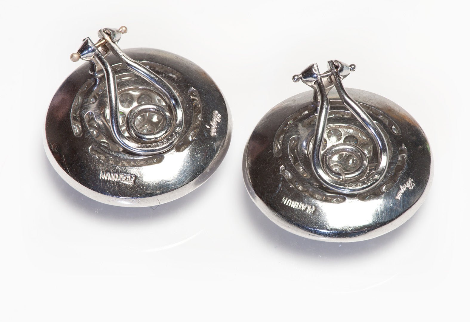 Shapur Mozaffarian Platinum Pave Diamond Earrings