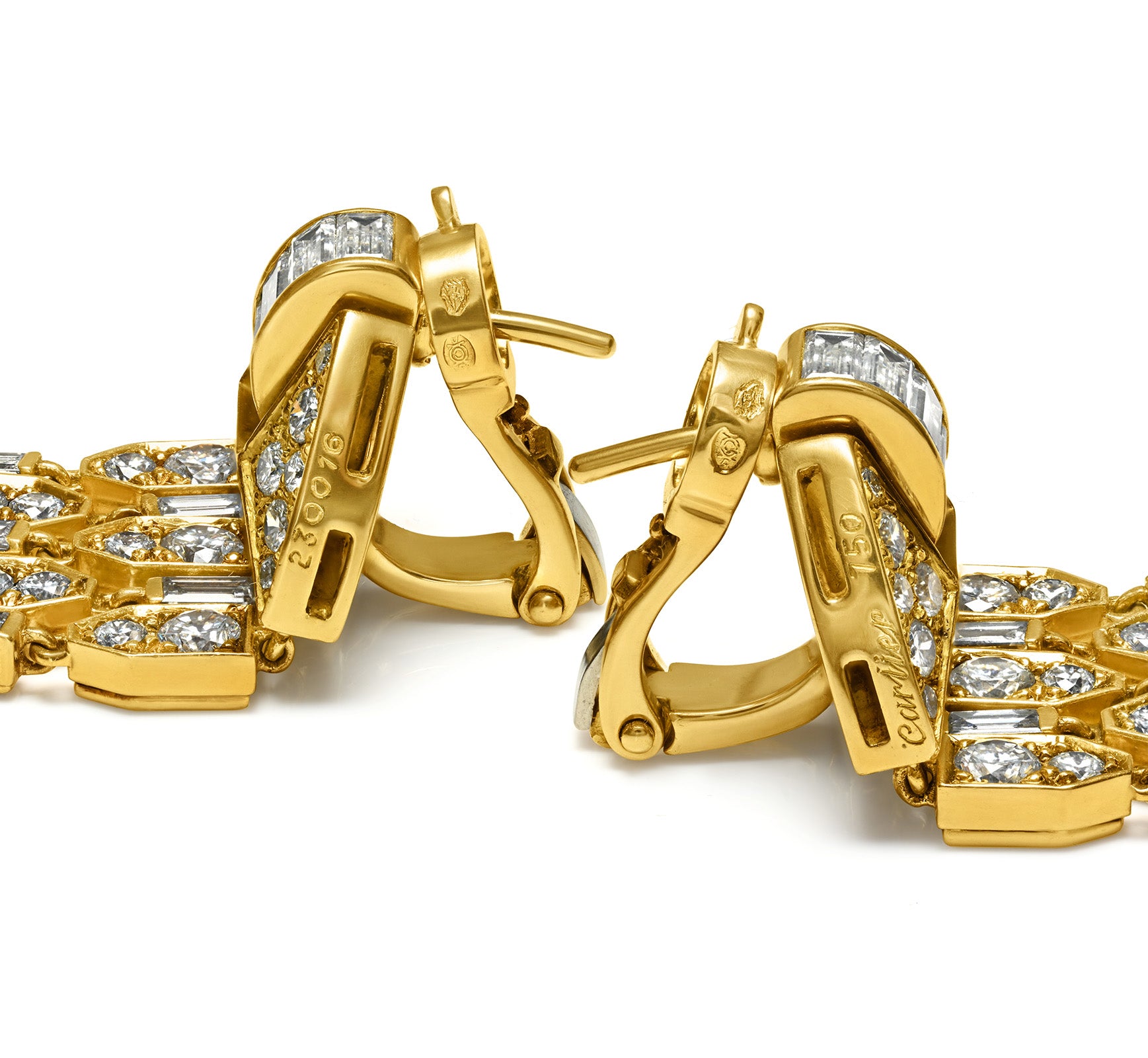 Cartier Earrings 18K Gold Diamond