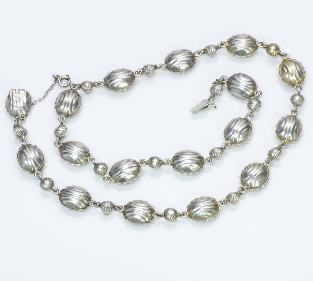 Silver Marcasite Crystal Necklace