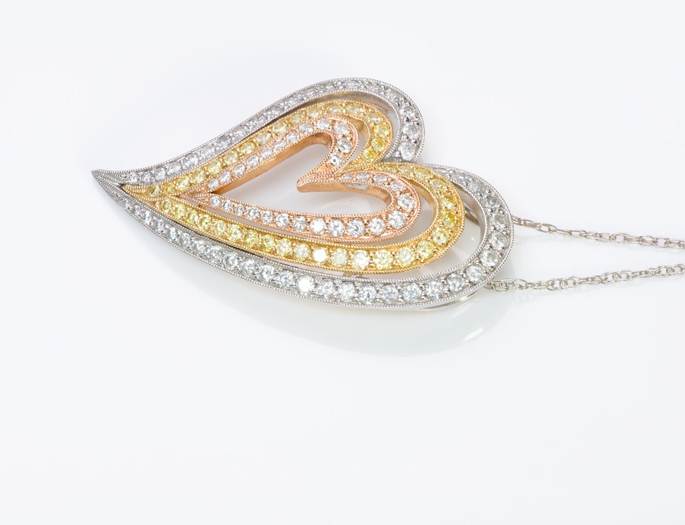 Simon G 18K Gold Heart Diamond Pendant Necklace
