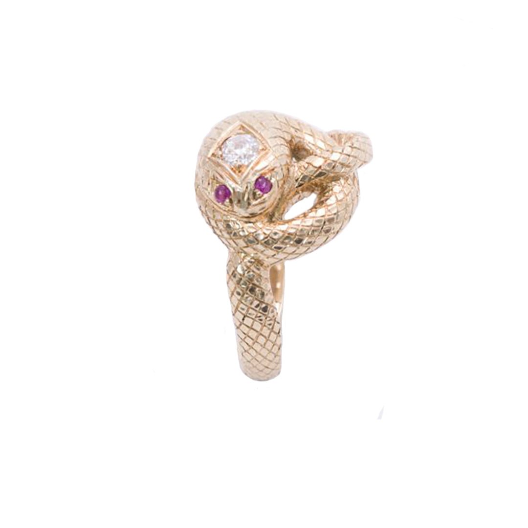 Snake Ring Diamond & Ruby