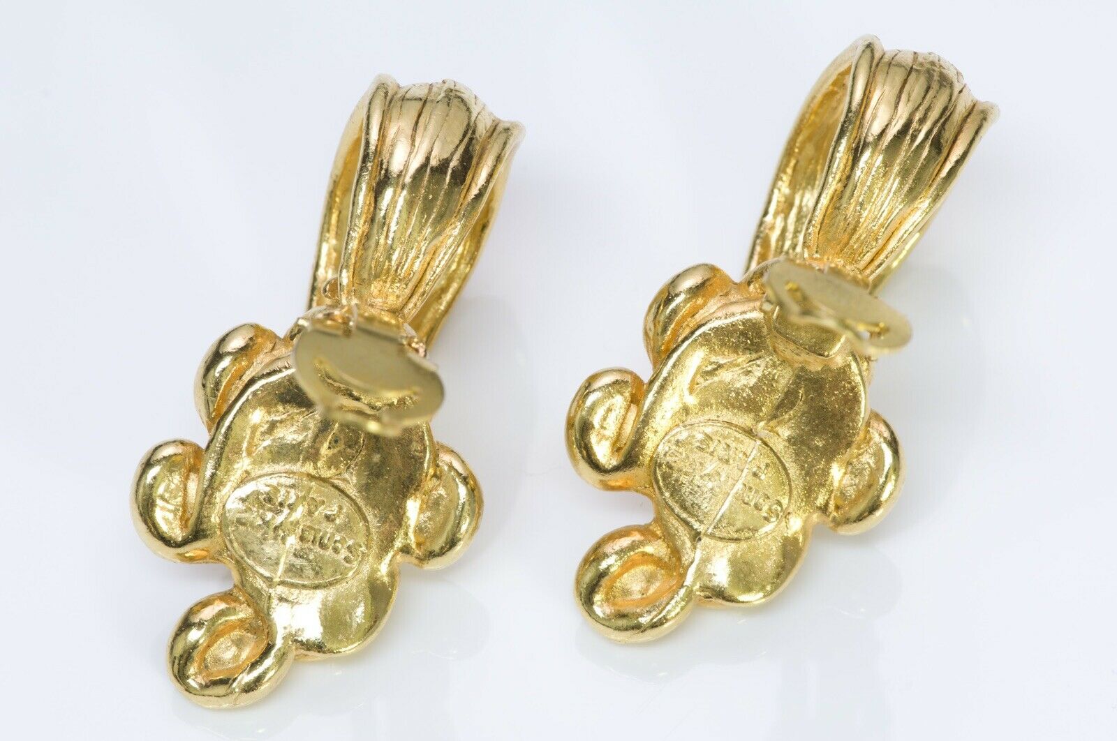 Sonia Rykiel Paris Gold Plated Twist Hoop Earrings