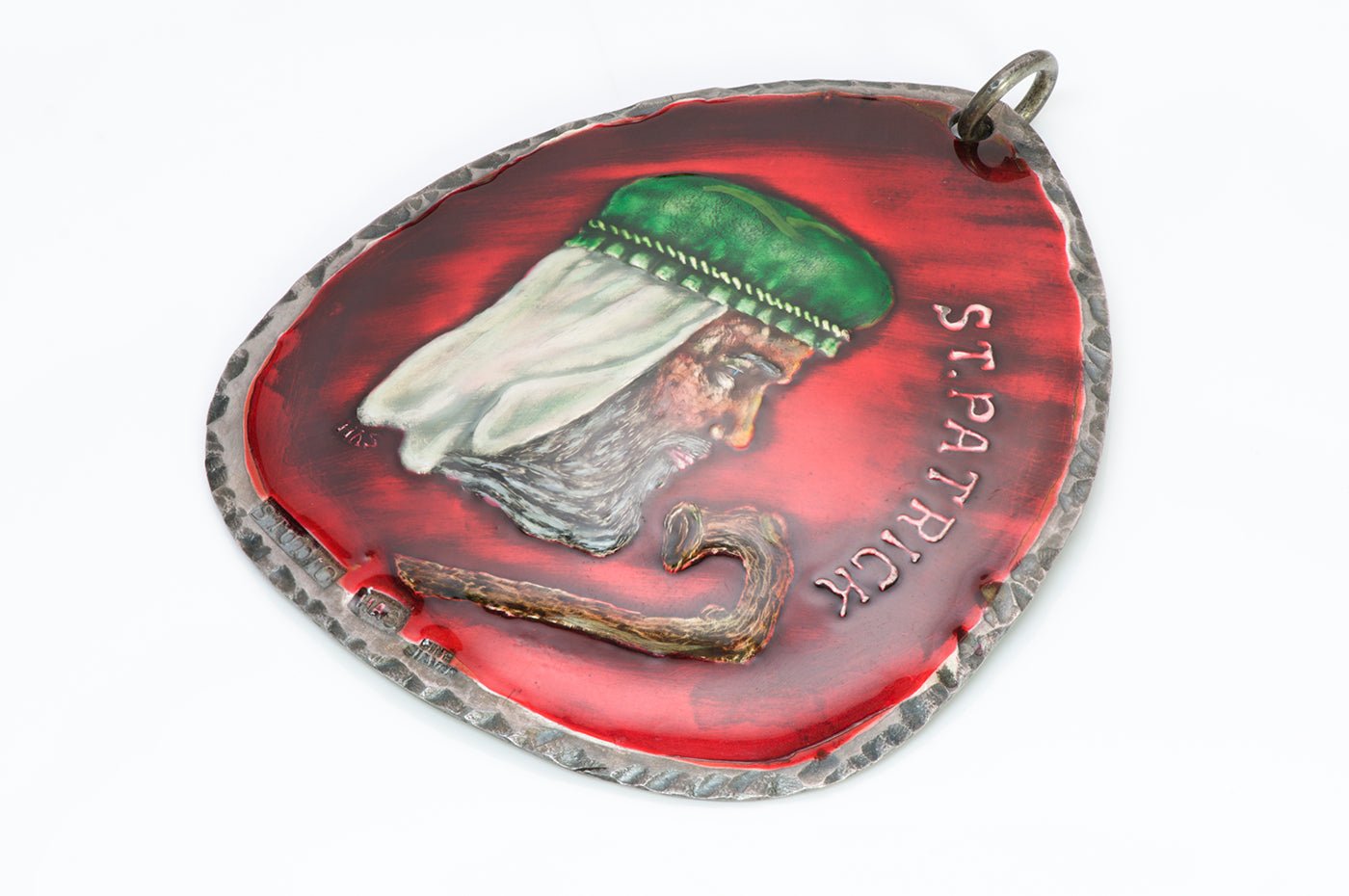 ST. Patrick Sterling Enamel Pendant