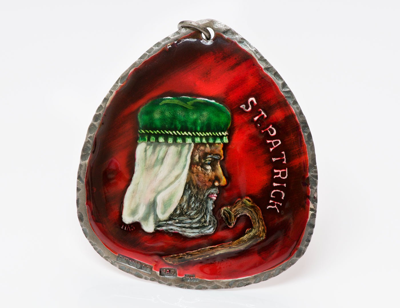 ST. Patrick Sterling Enamel Pendant