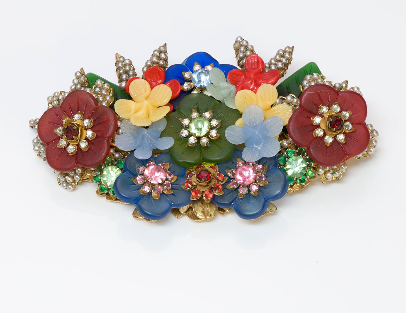 Stanley Hagler NYC Glass Flower Brooch