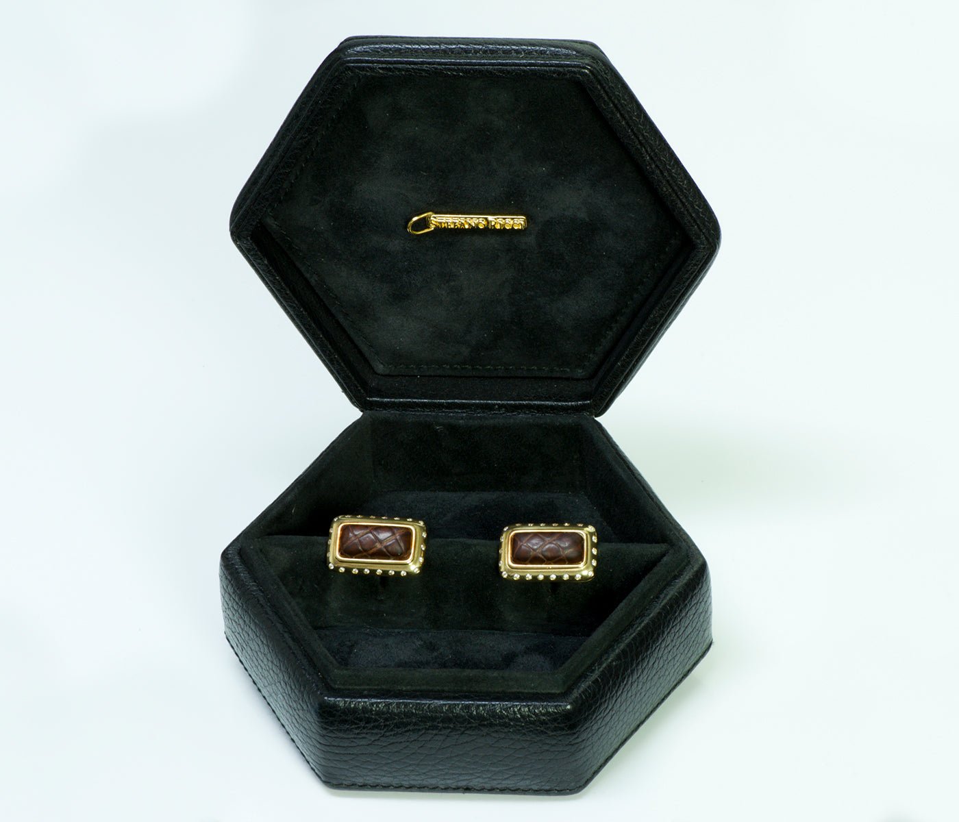 Stefano Ricci Gold Diamond Crocodile Cufflinks