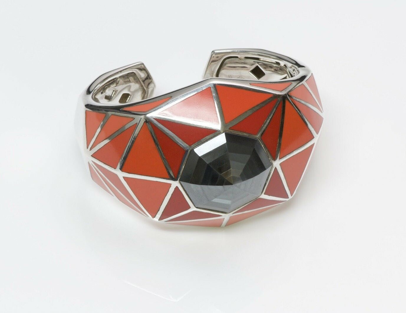 Stephen Webster Dome Sterling Hematite Enamel Cuff Bracelet