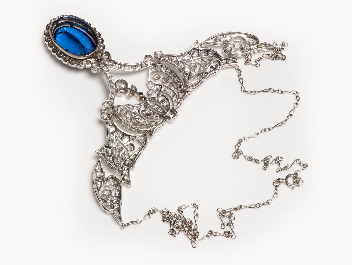 Tanzanite Diamond and Platinum Necklace