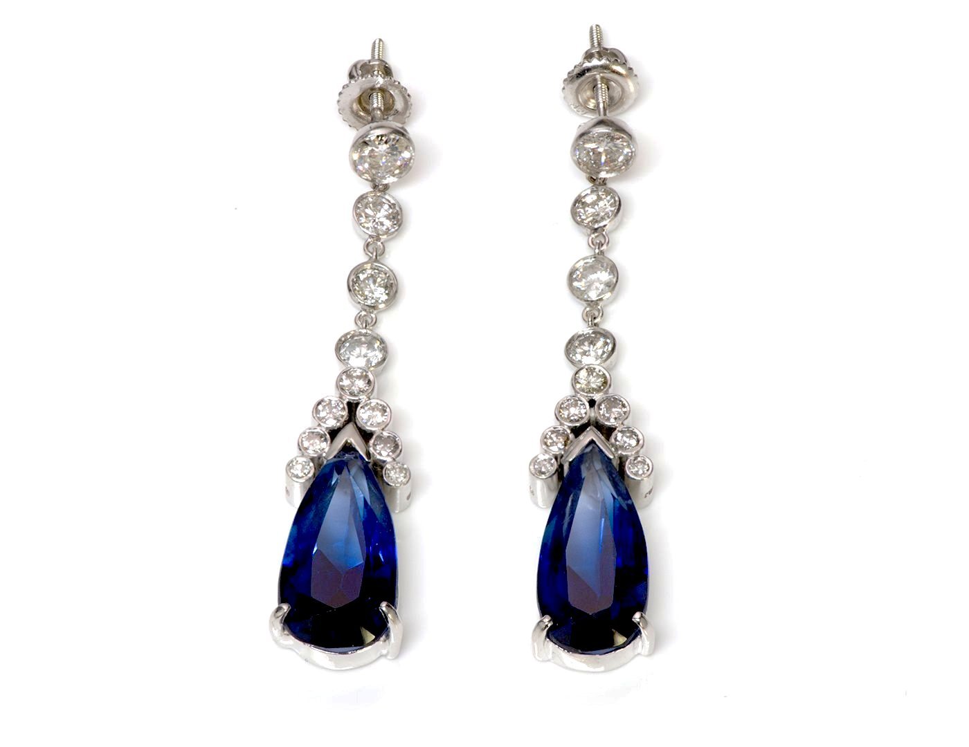 Tanzanite Diamond Gold Earrings