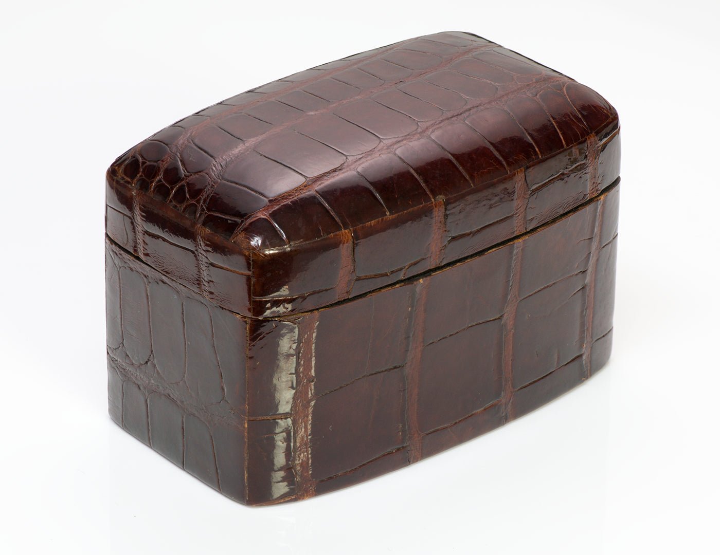 Tardini Dark Brown Alligator Jewelry Box