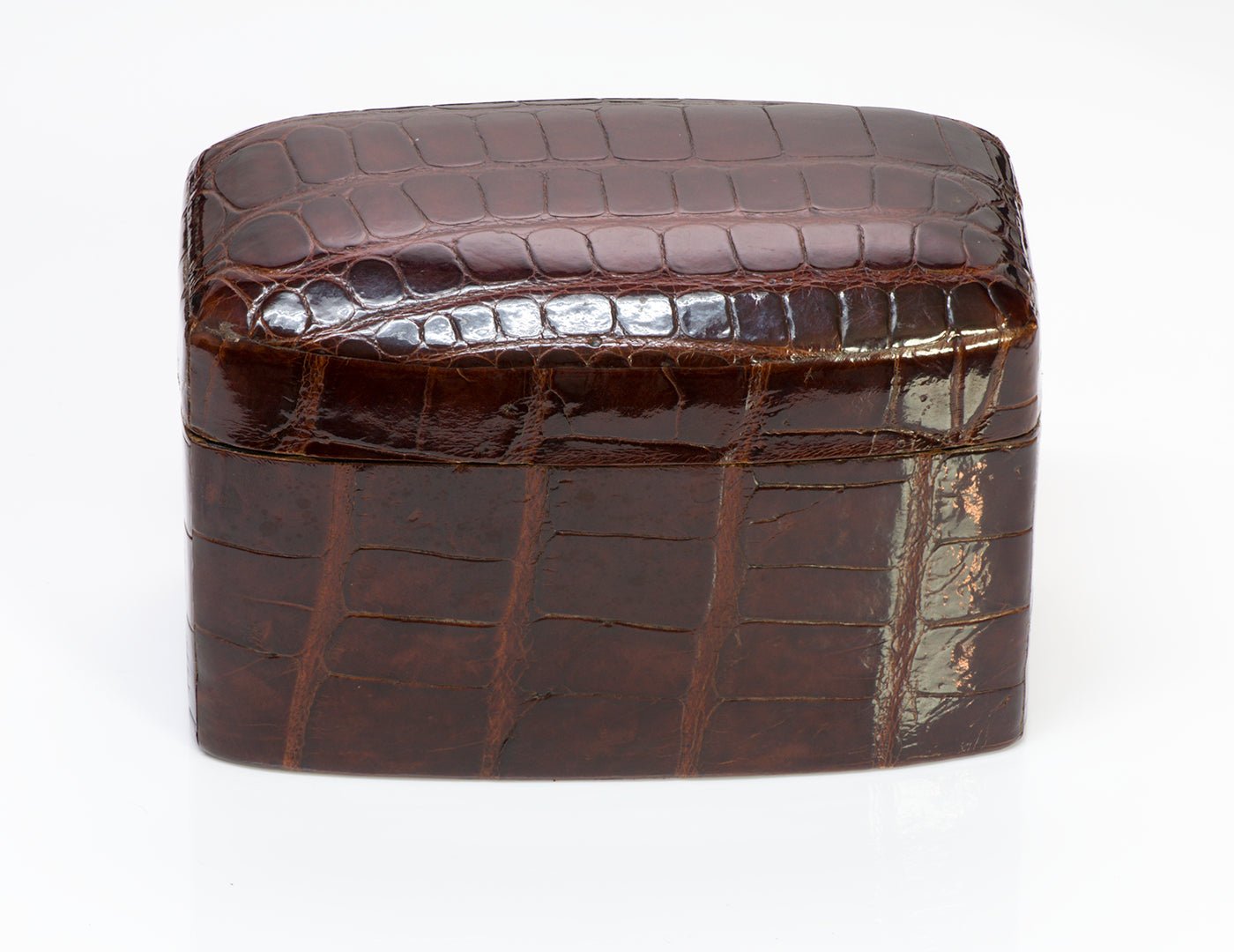 Tardini Dark Brown Alligator Jewelry Box