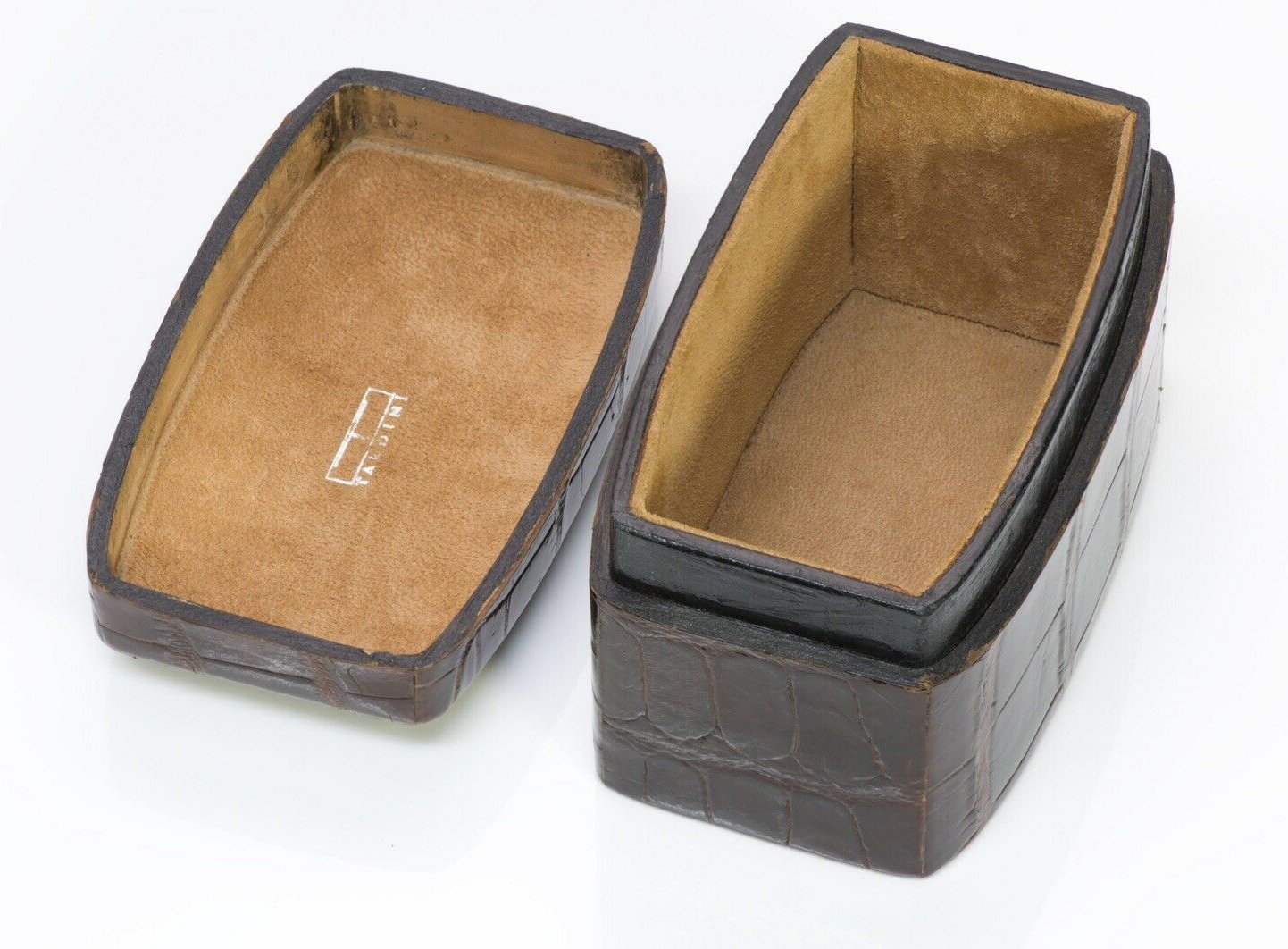 Tardini Dark Brown Alligator Jewelry Box