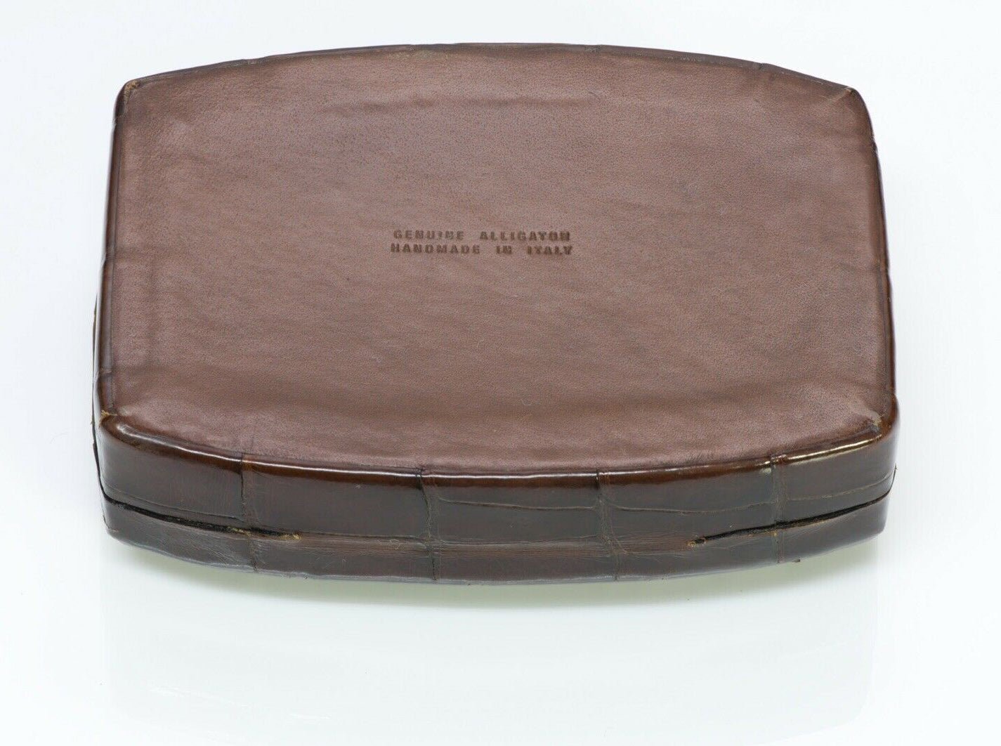 TARDINI Narrow Brown Alligator Jewelry Box