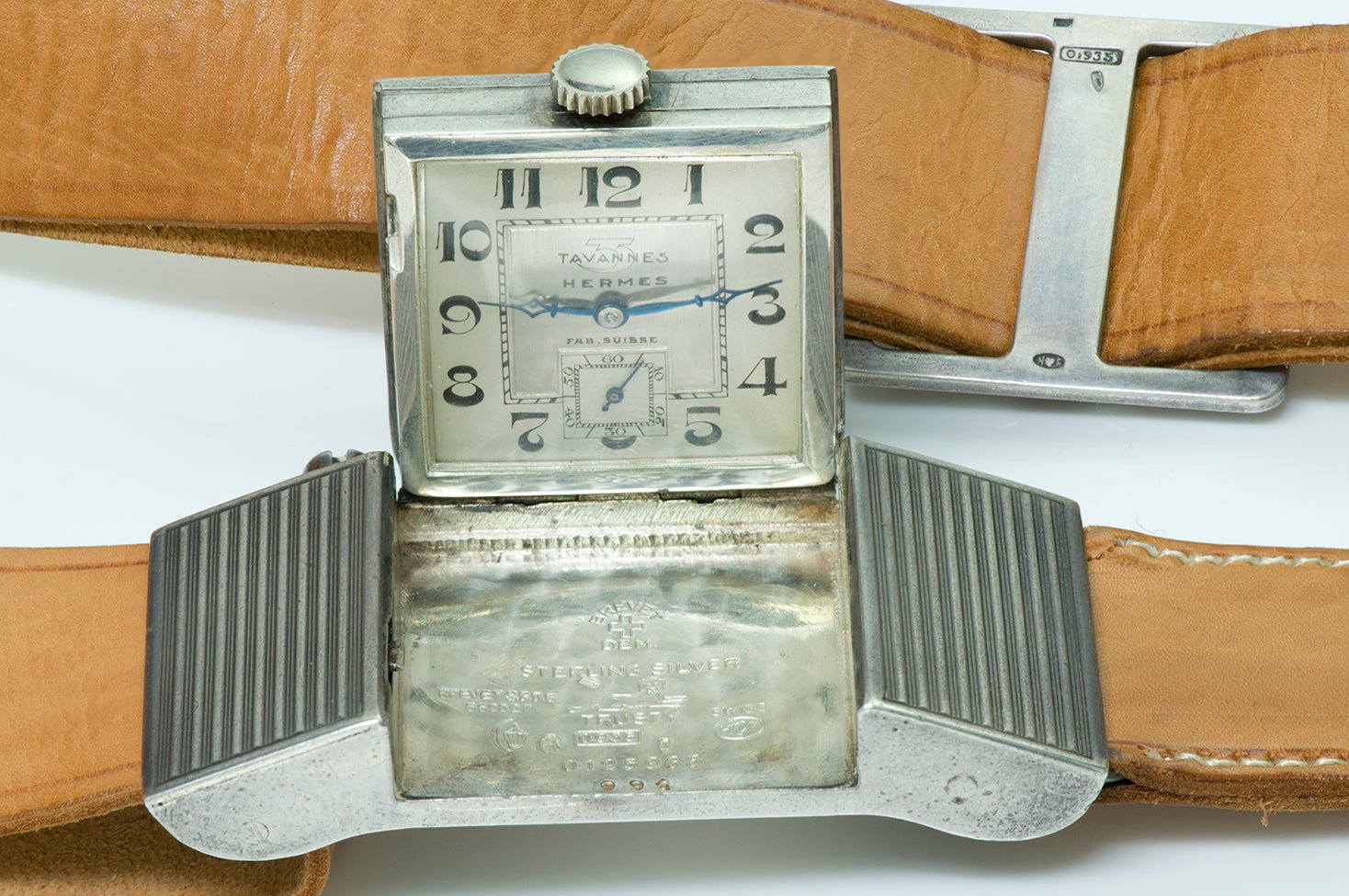 Tavannes Hermès Silver Belt Golfers Watch