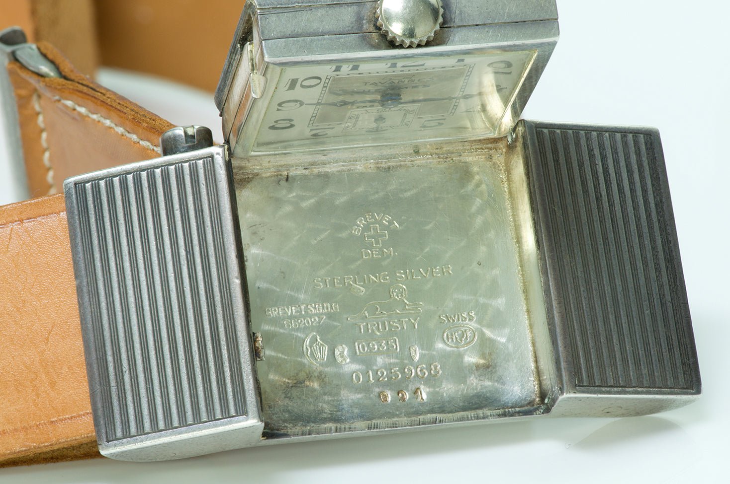 Tavannes Hermès Silver Belt Golfers Watch
