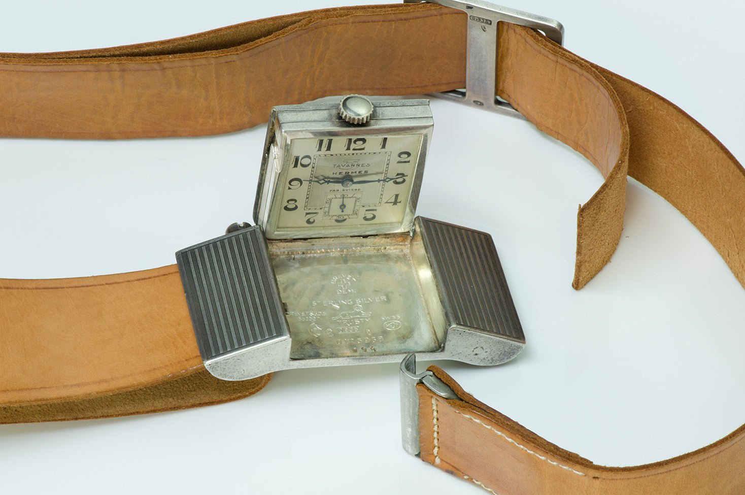 Tavannes Hermès Silver Belt Golfers Watch
