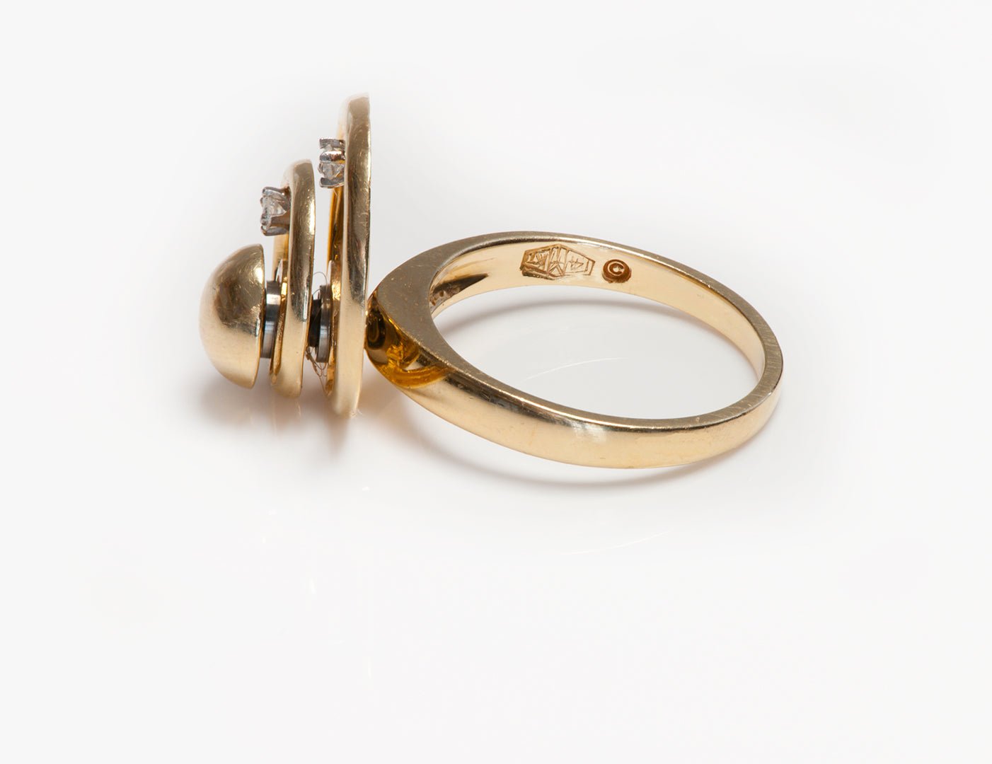 Teufel Kinetic Spinning Gold Diamond Ring