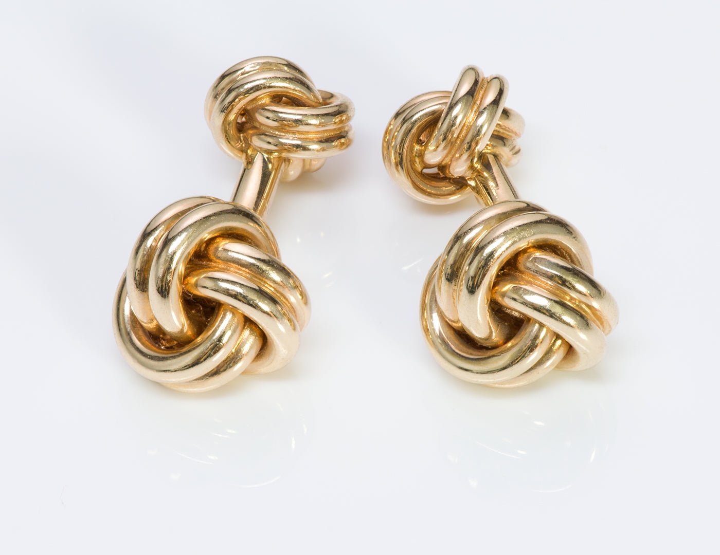 Tiffany & Co. 14K Gold Double Love Knot Cufflinks