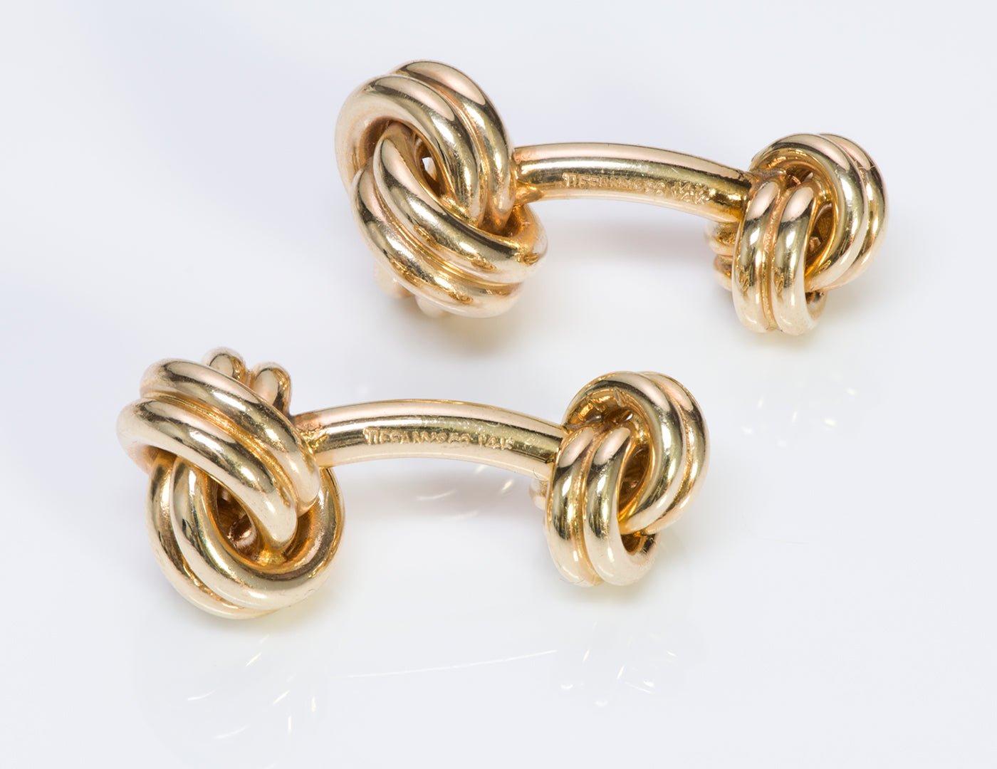 Tiffany & Co. 14K Gold Double Love Knot Cufflinks