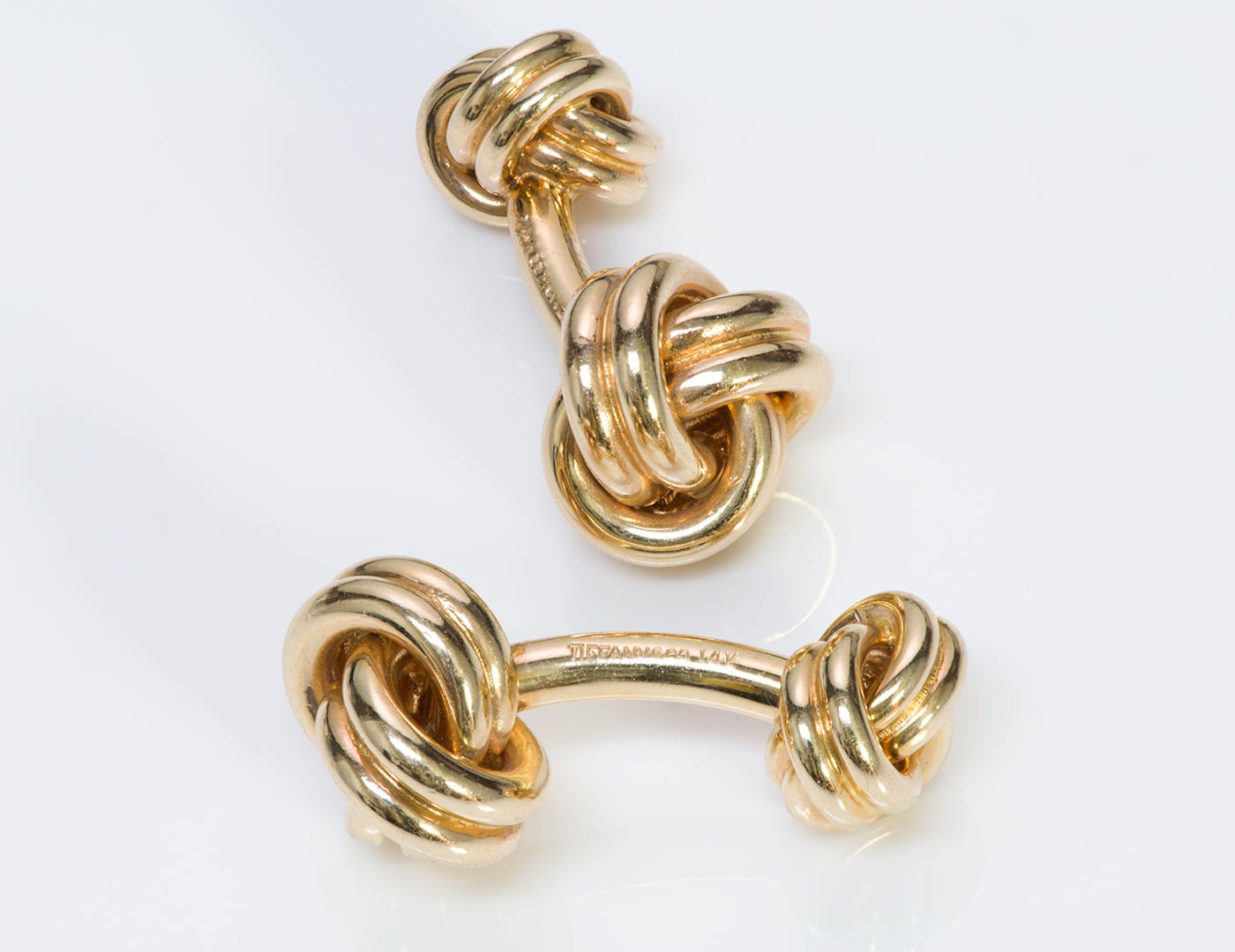 Tiffany & Co. 14K Gold Double Love Knot Cufflinks
