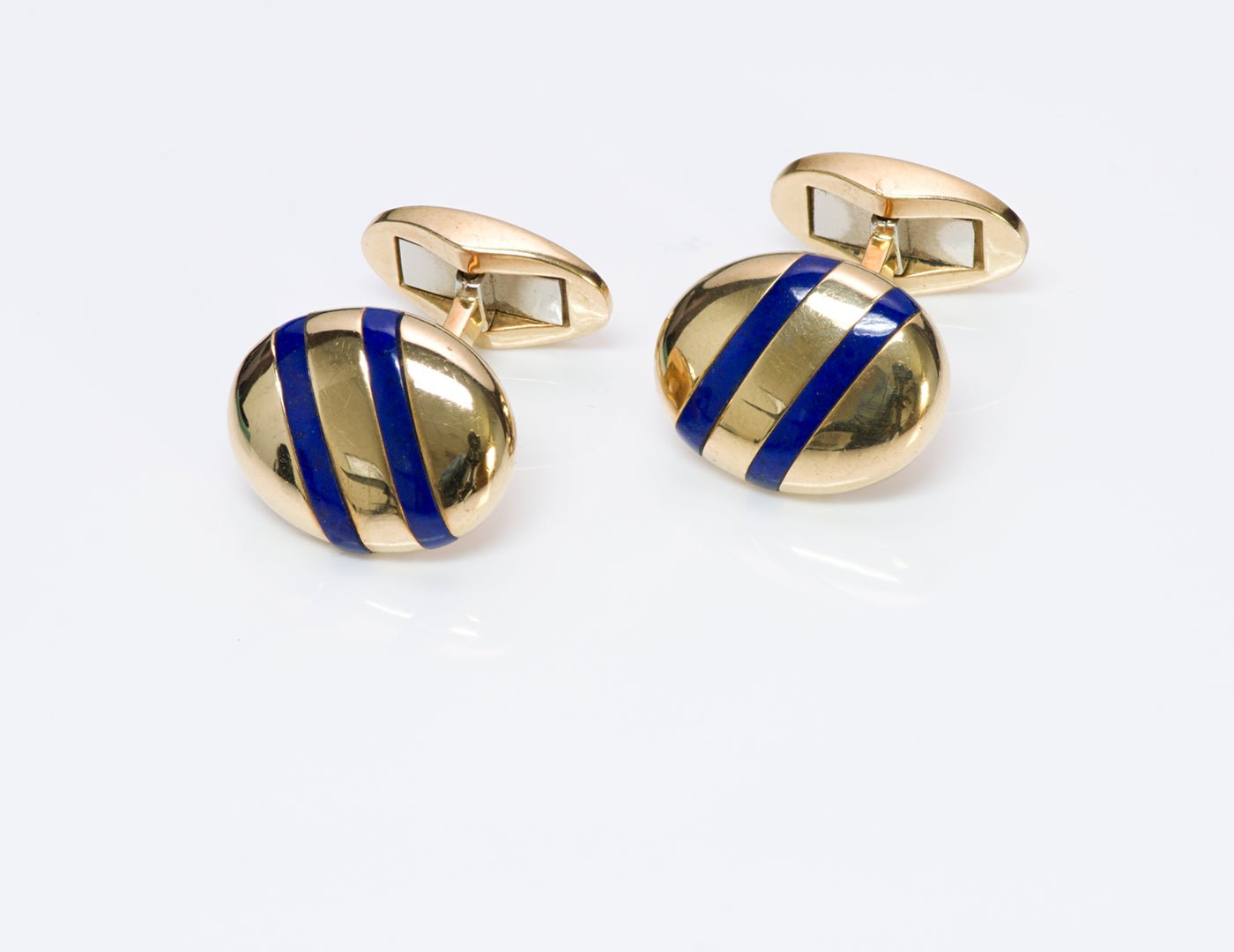 Tiffany & Co. 18K Gold Enamel Cufflinks