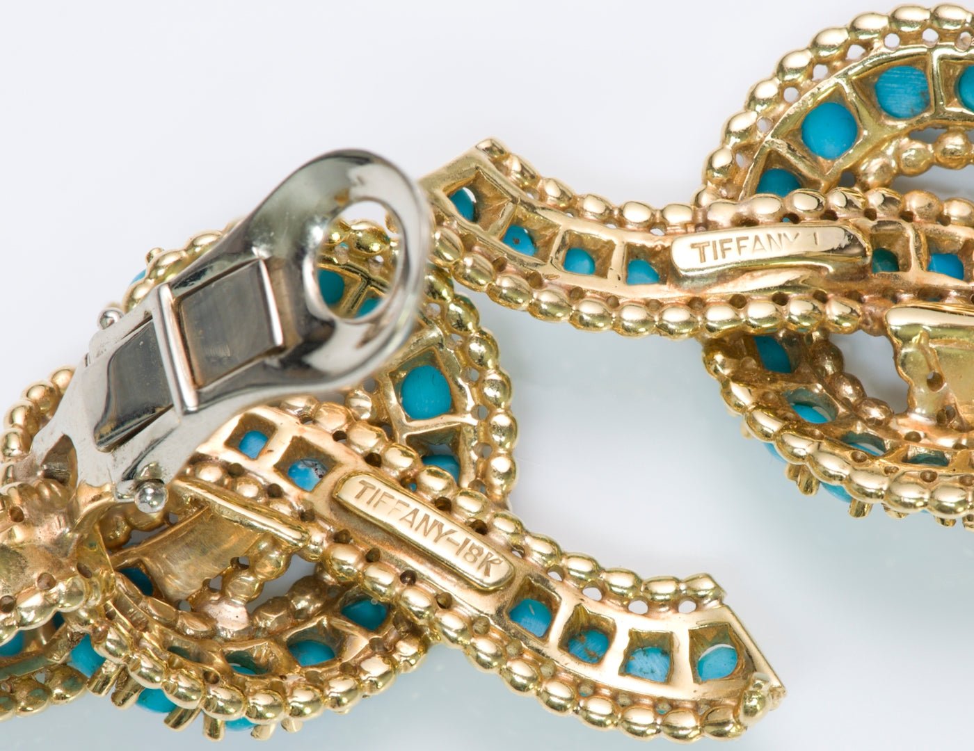 Tiffany & Co. 18K Gold Turquoise Earrings