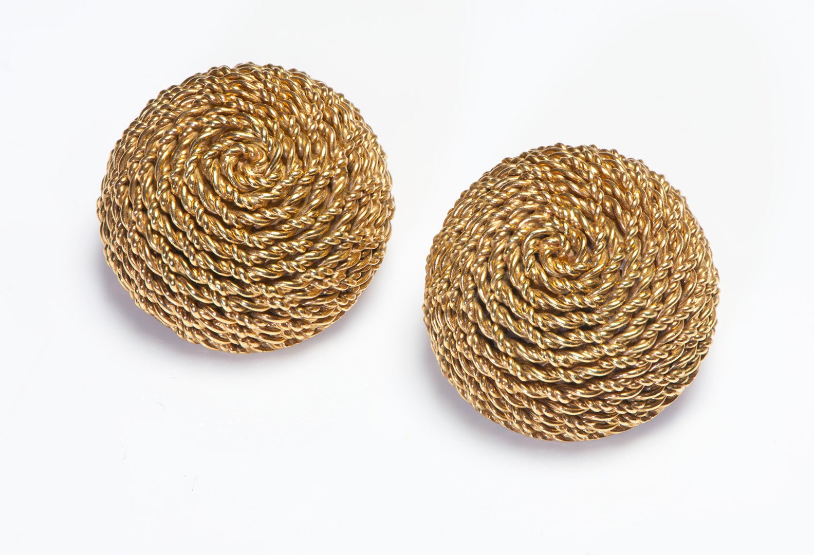 Tiffany & Co. 18K Gold Wire Twist Earrings