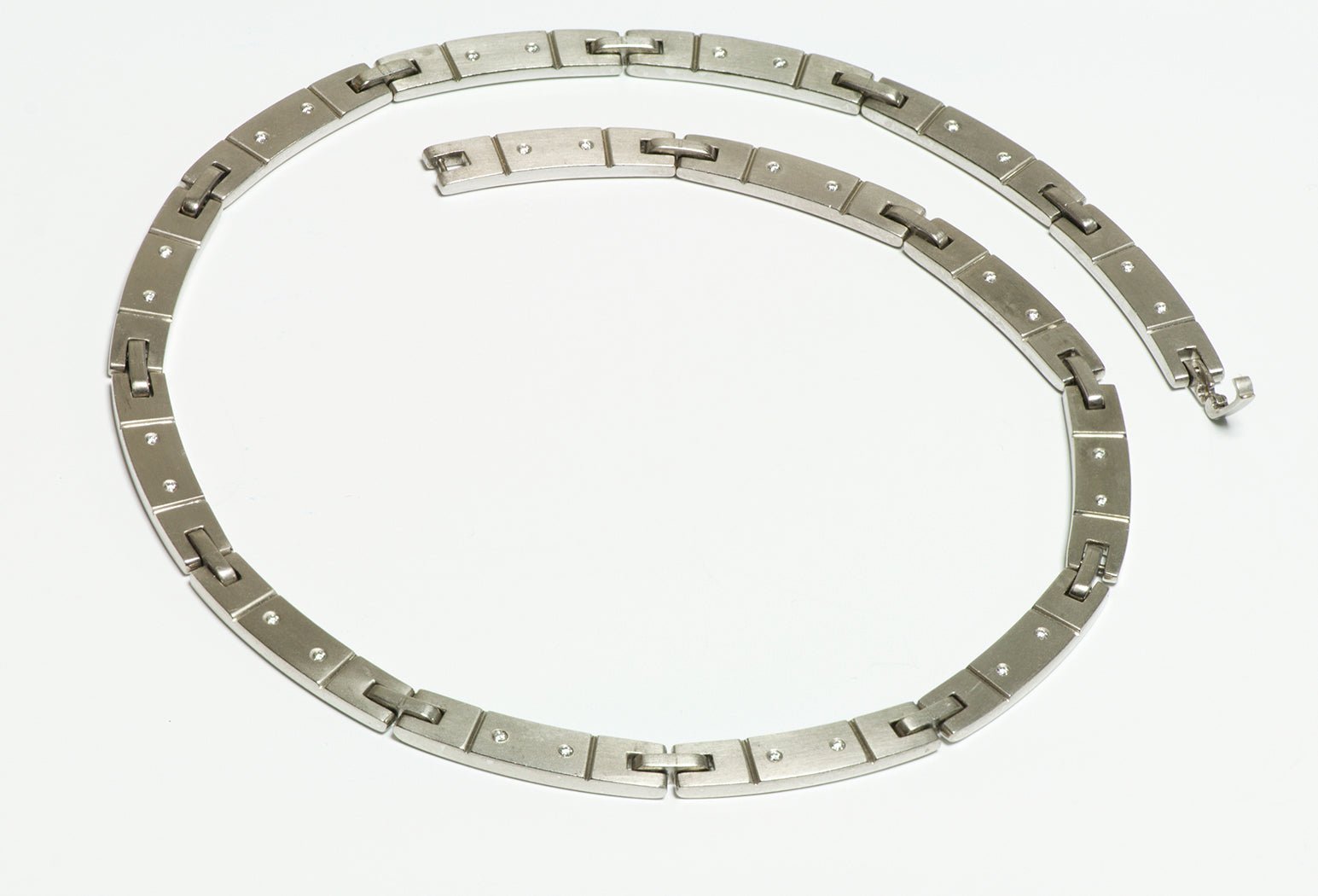 Tiffany Co. Streamerica 18K White Gold Diamond Collar Necklace