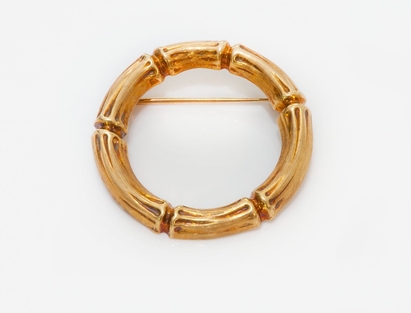 Tiffany & Co. 18K Yellow Gold Bamboo Brooch