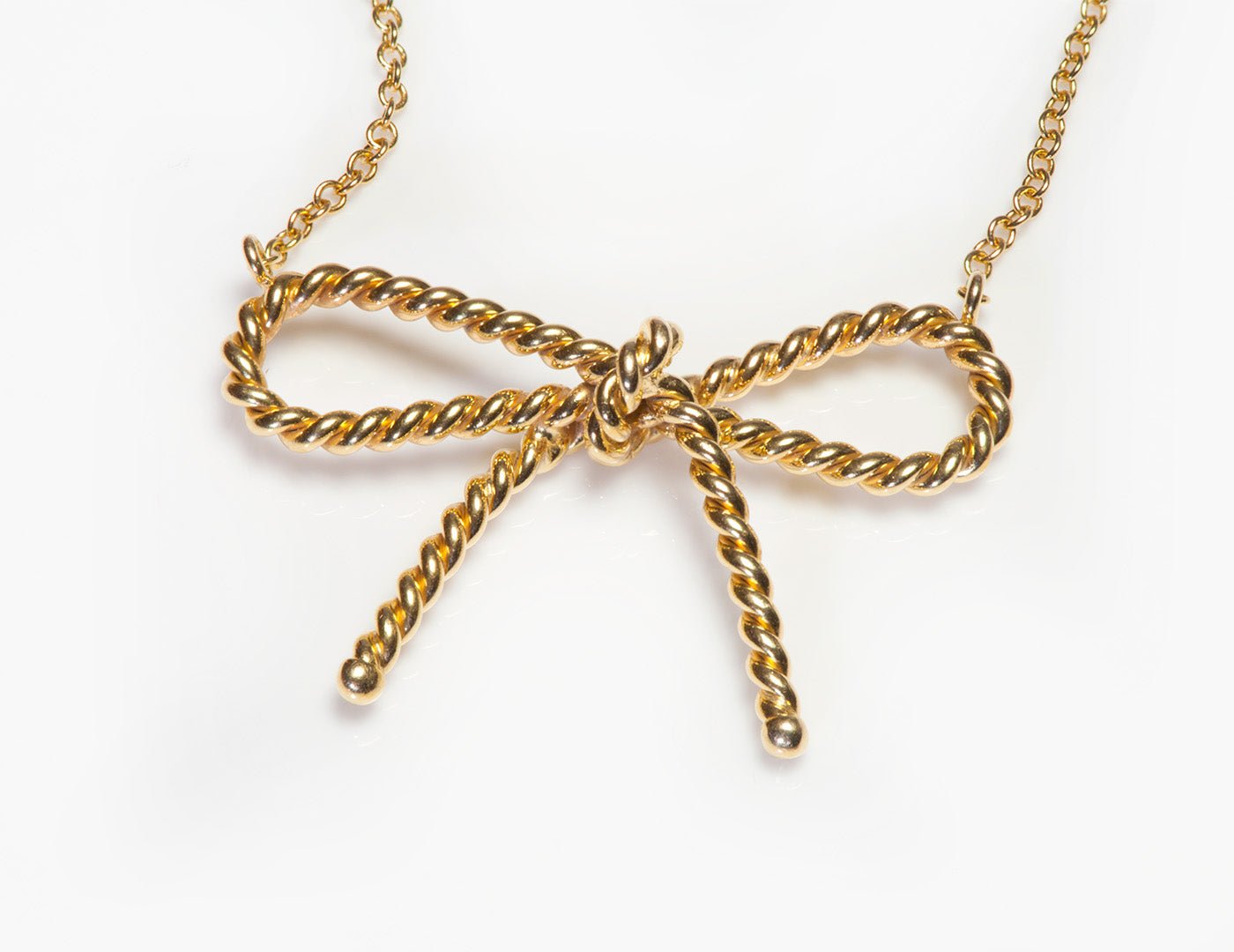 Tiffany & Co. 18K Yellow Gold Bow Necklace