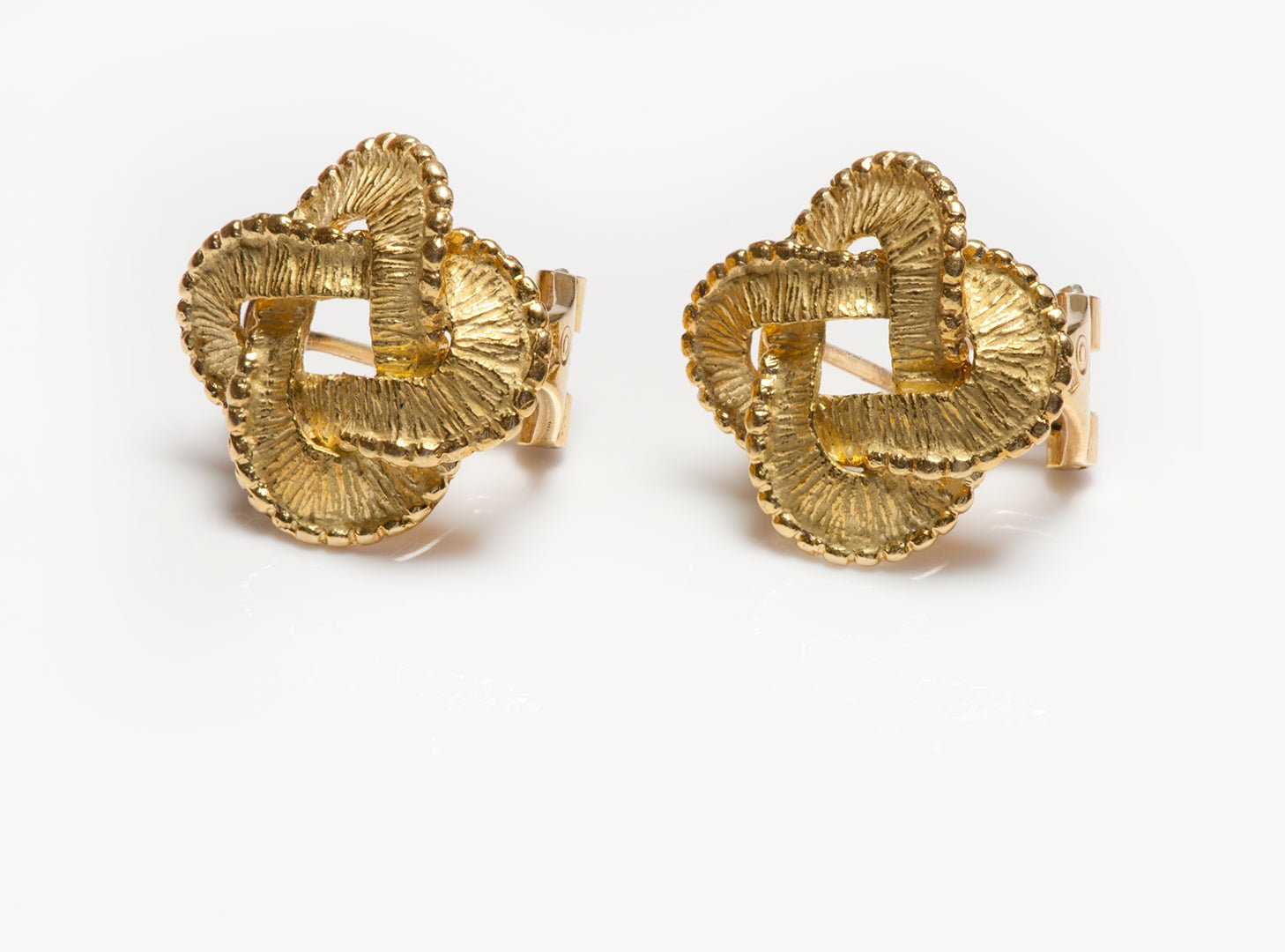 Tiffany & Co. 18K Yellow Gold Celtic Knot Clip/Post Earrings