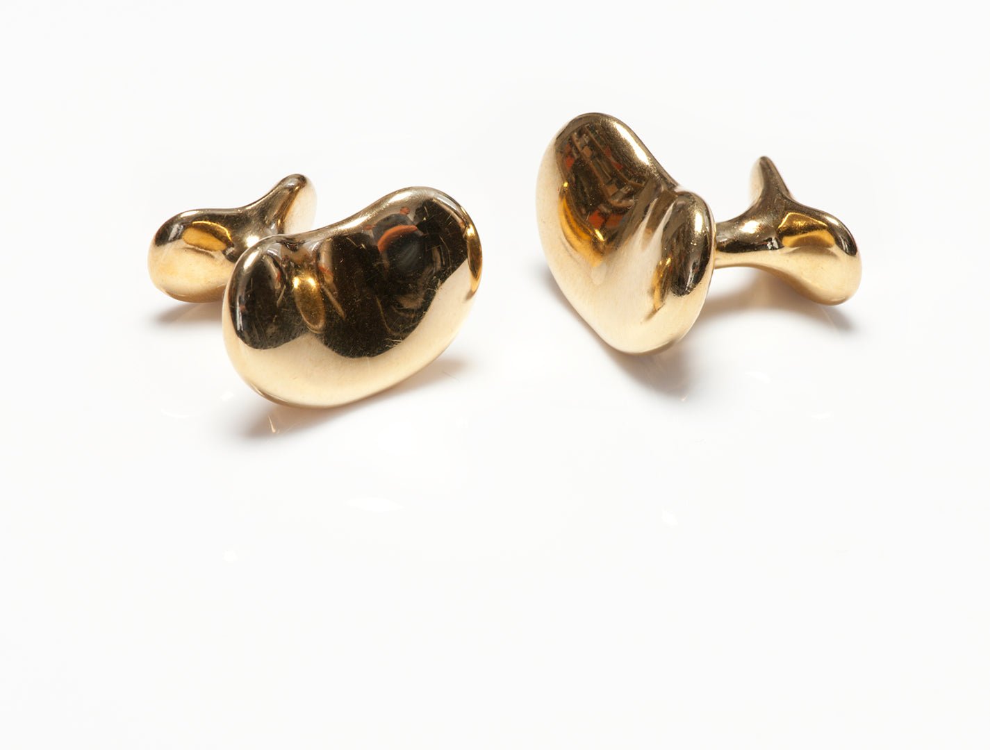 Tiffany & Co. 18K Yellow Gold Elsa Peretti Bean Cufflinks