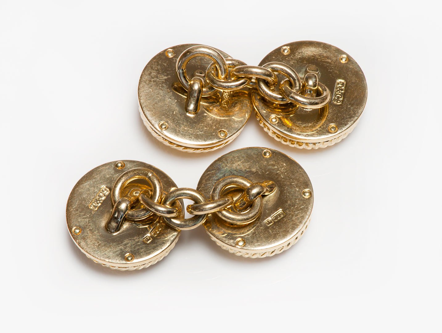 Tiffany & Co. 18K Yellow Gold Enamel Cufflinks