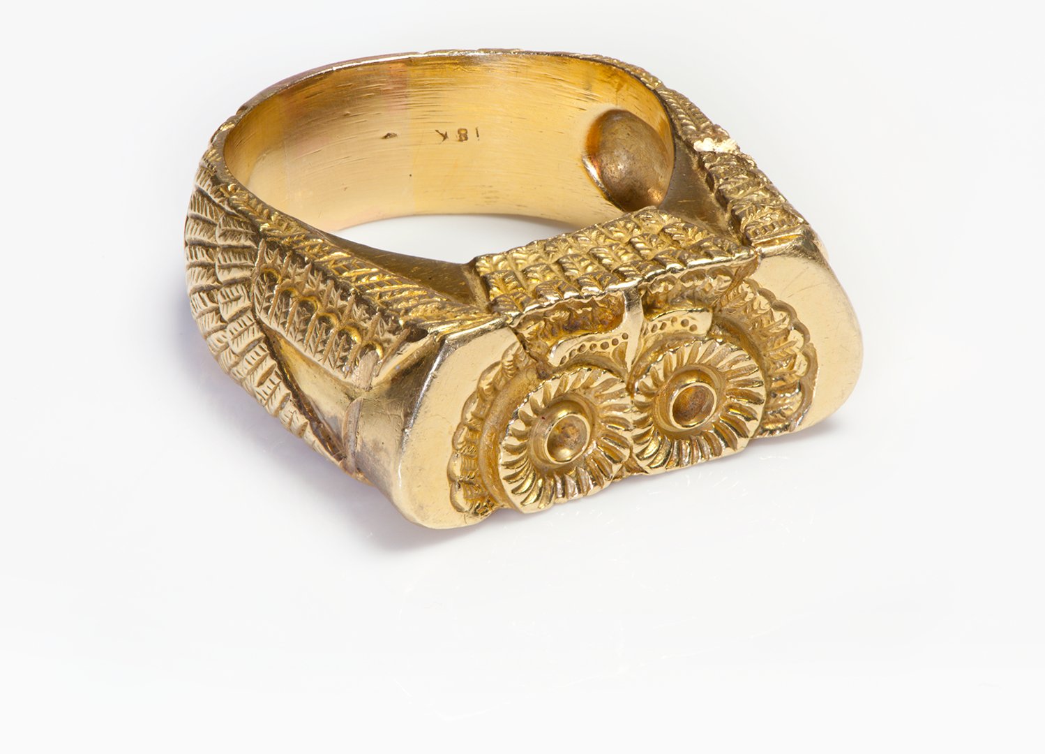 Tiffany & Co. 18K Yellow Gold Owl Ring