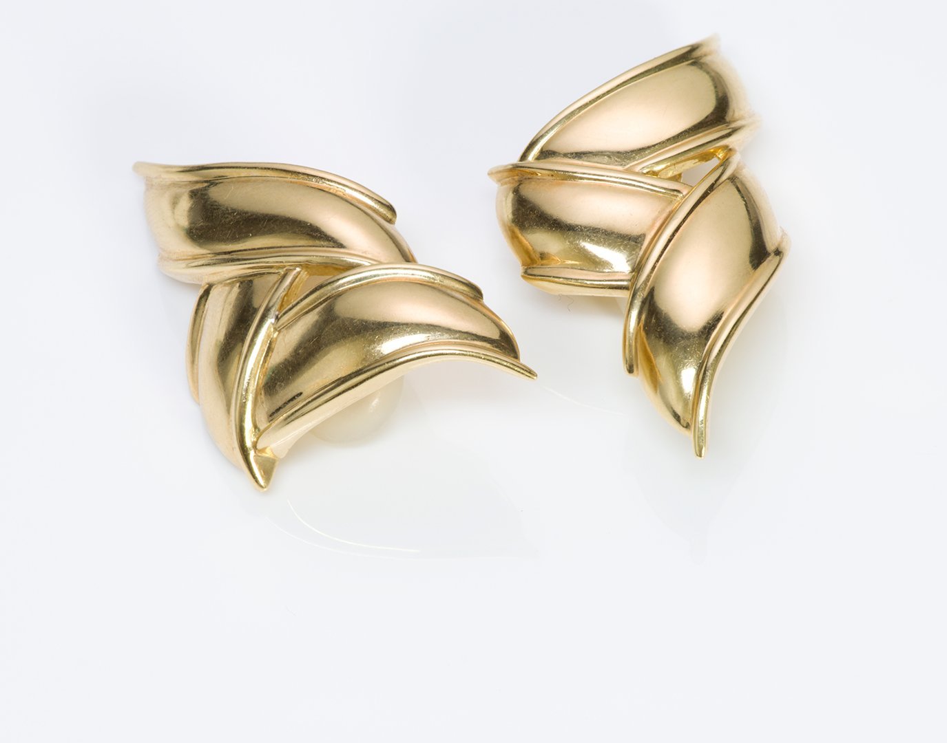 Tiffany & Co. 18K Yellow Gold Ribbon Earrings