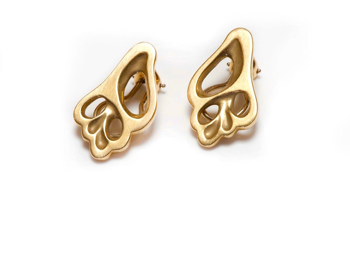 Tiffany & Co. Angela Cummings 18K Gold Seashell Earrings