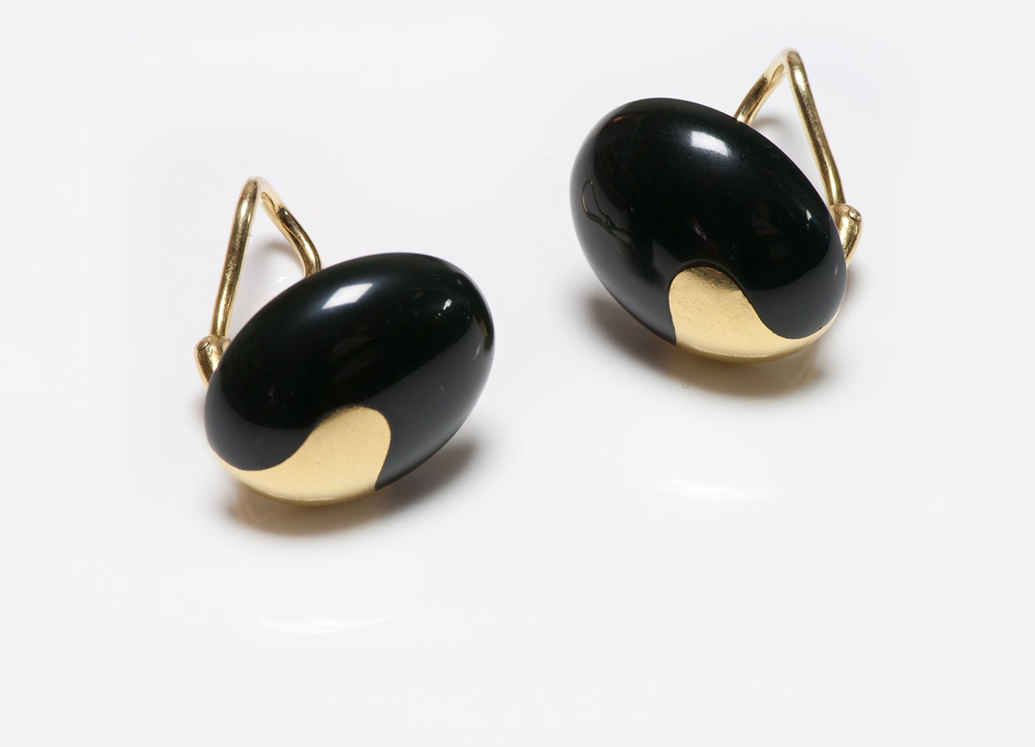 Tiffany & Co. Angela Cummings 18K Yellow Gold Onyx Earrings