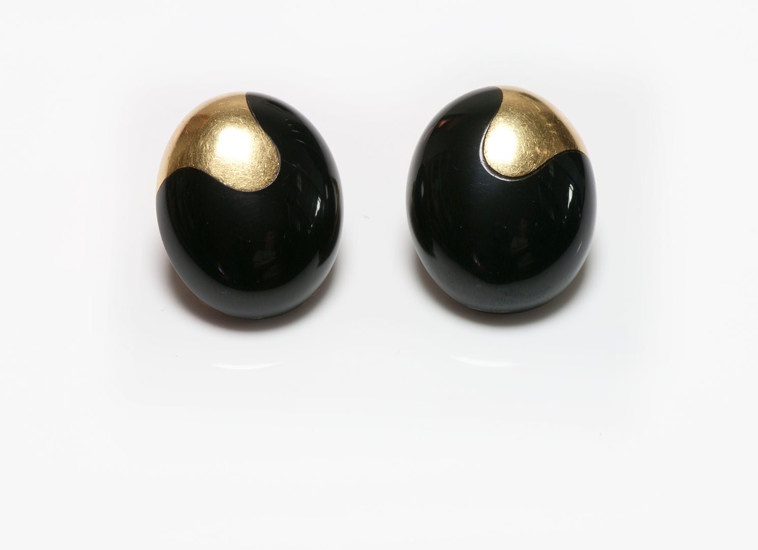 Tiffany & Co. Angela Cummings 18K Yellow Gold Onyx Earrings