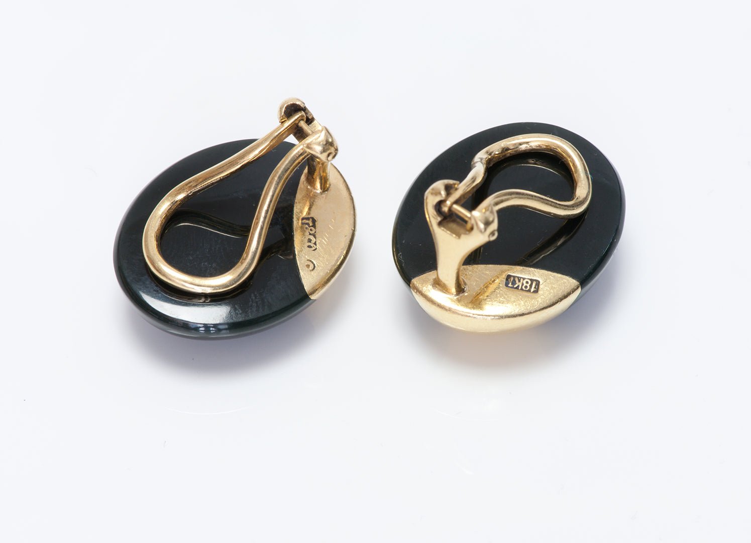 Tiffany & Co. Angela Cummings 18K Yellow Gold Onyx Earrings