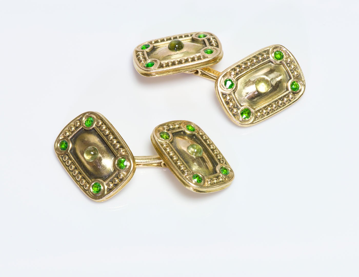 Tiffany & Co. Antique Gold Demantoid Cufflinks
