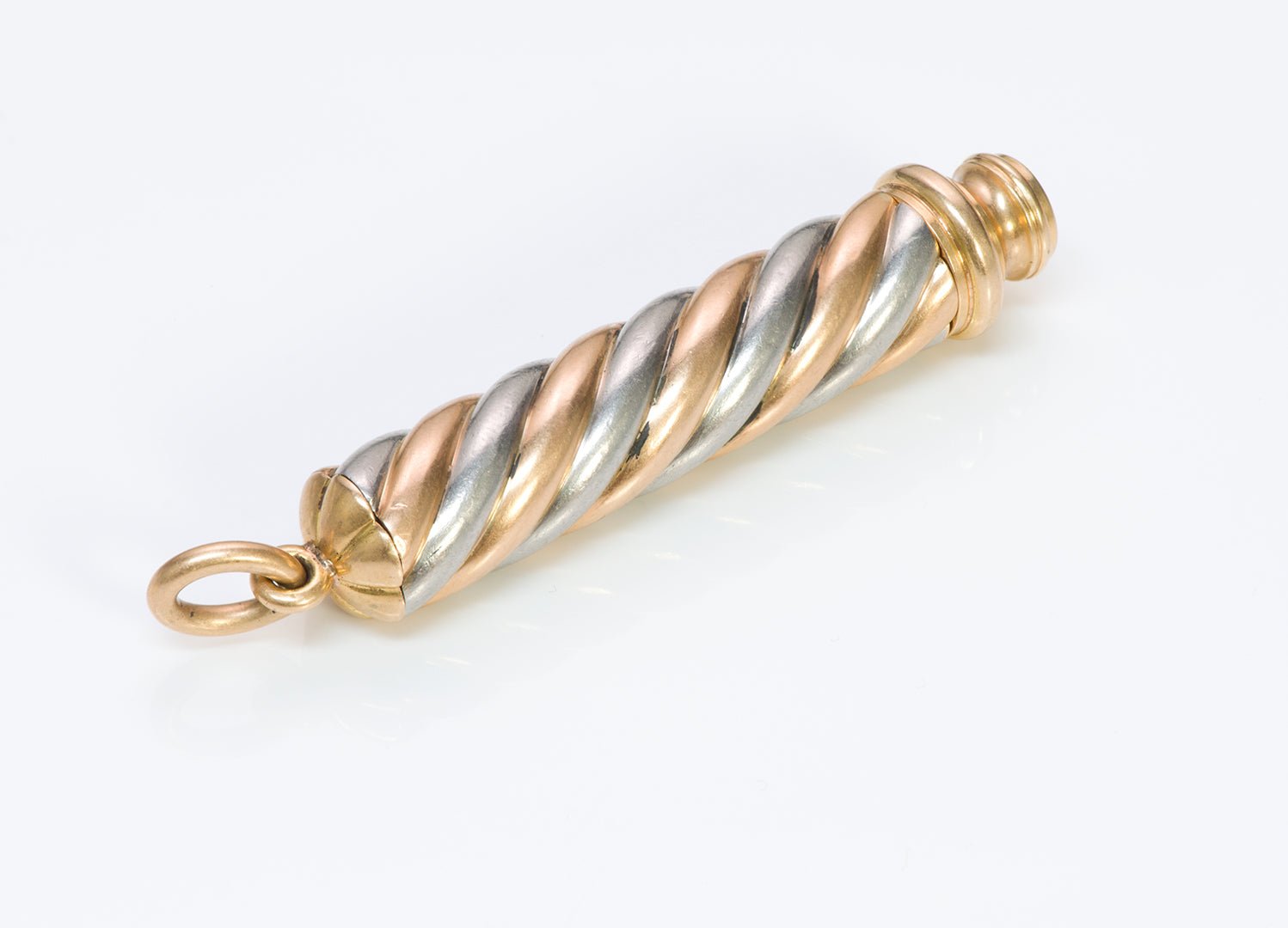 Tiffany & Co. Antique Gold & Platinum Telescopic Fob Pencil