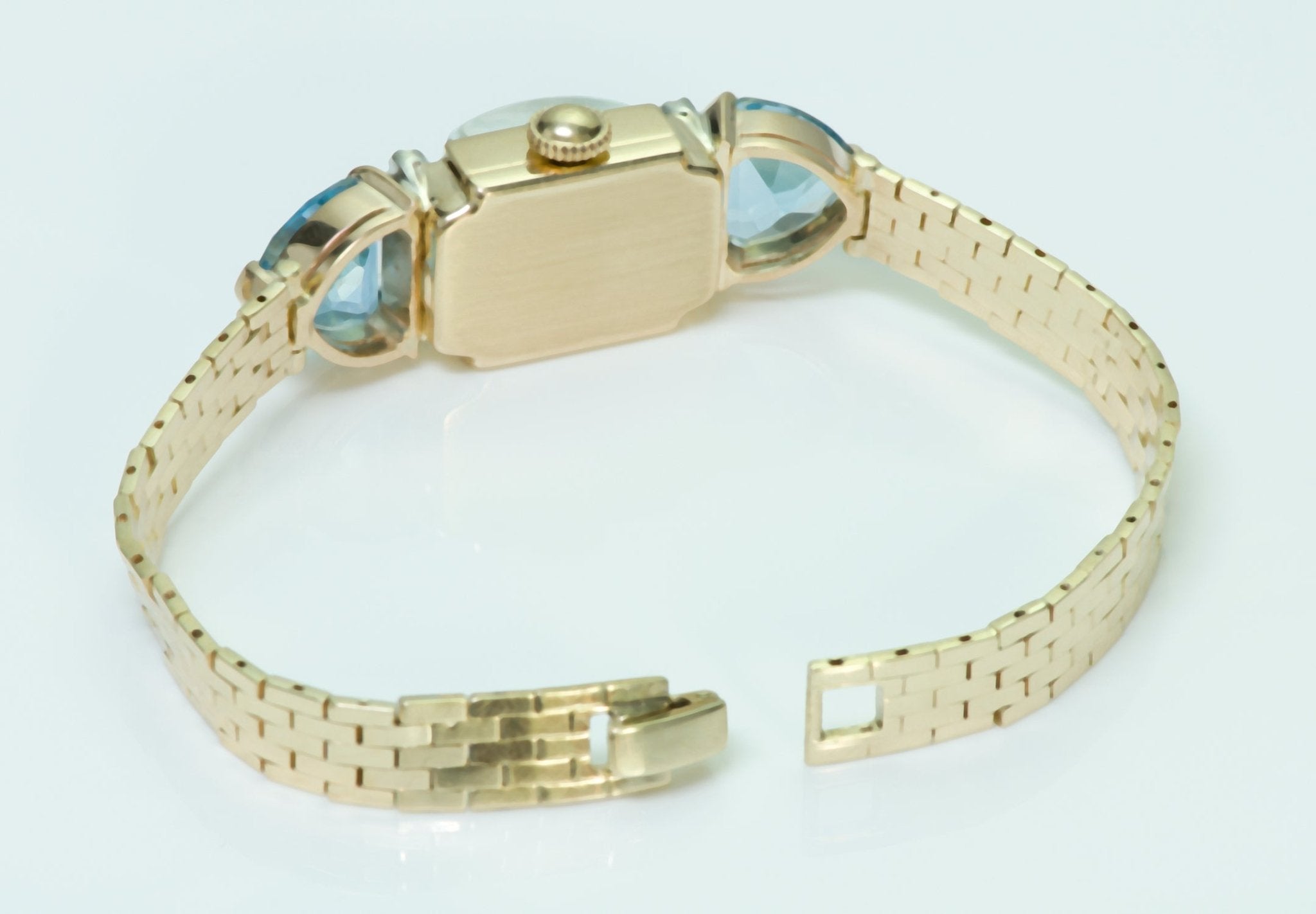 Tiffany & Co. Aquamarine Diamond 14K Gold Ladies Watch