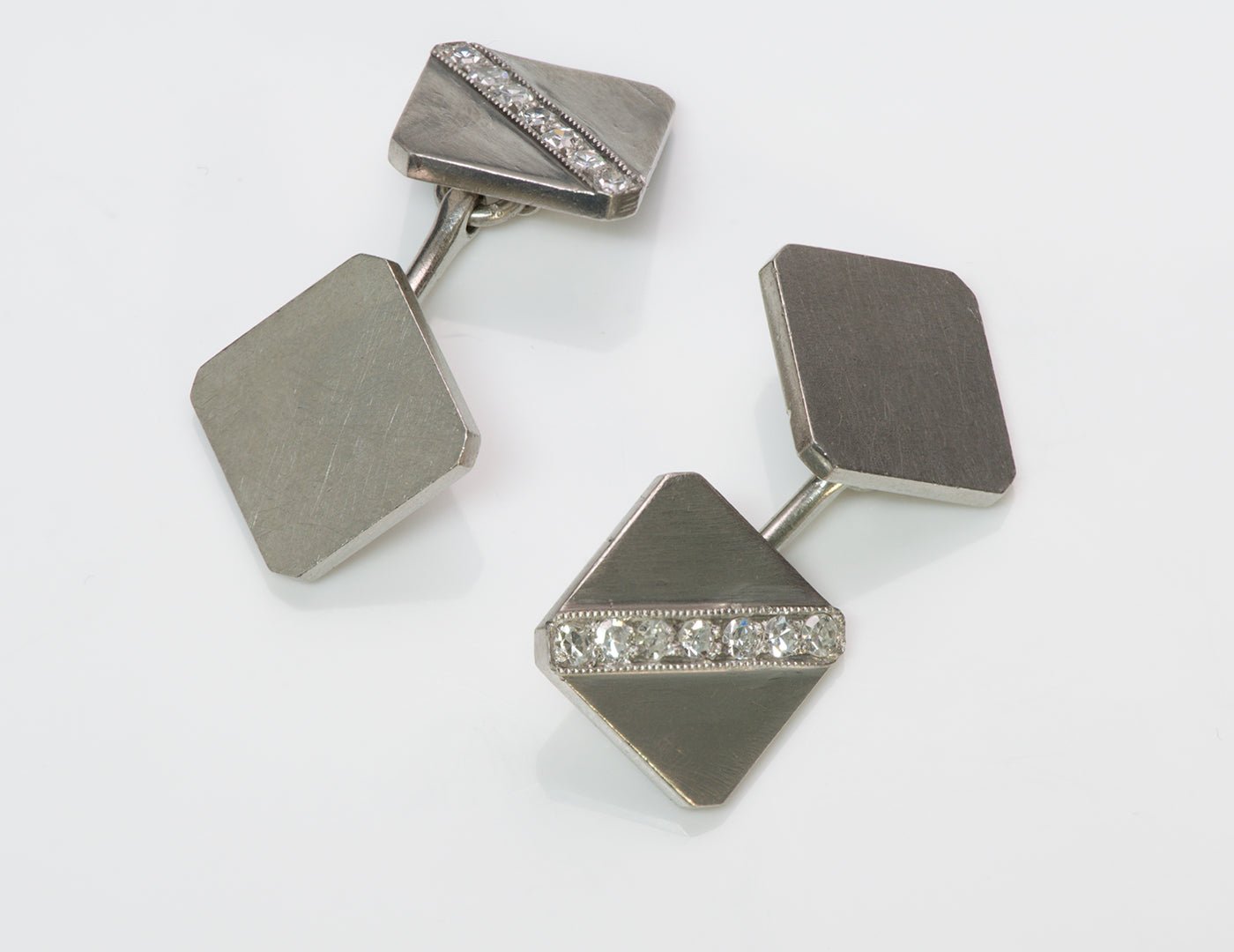Tiffany & Co. Art Deco Platinum Diamond Cufflinks