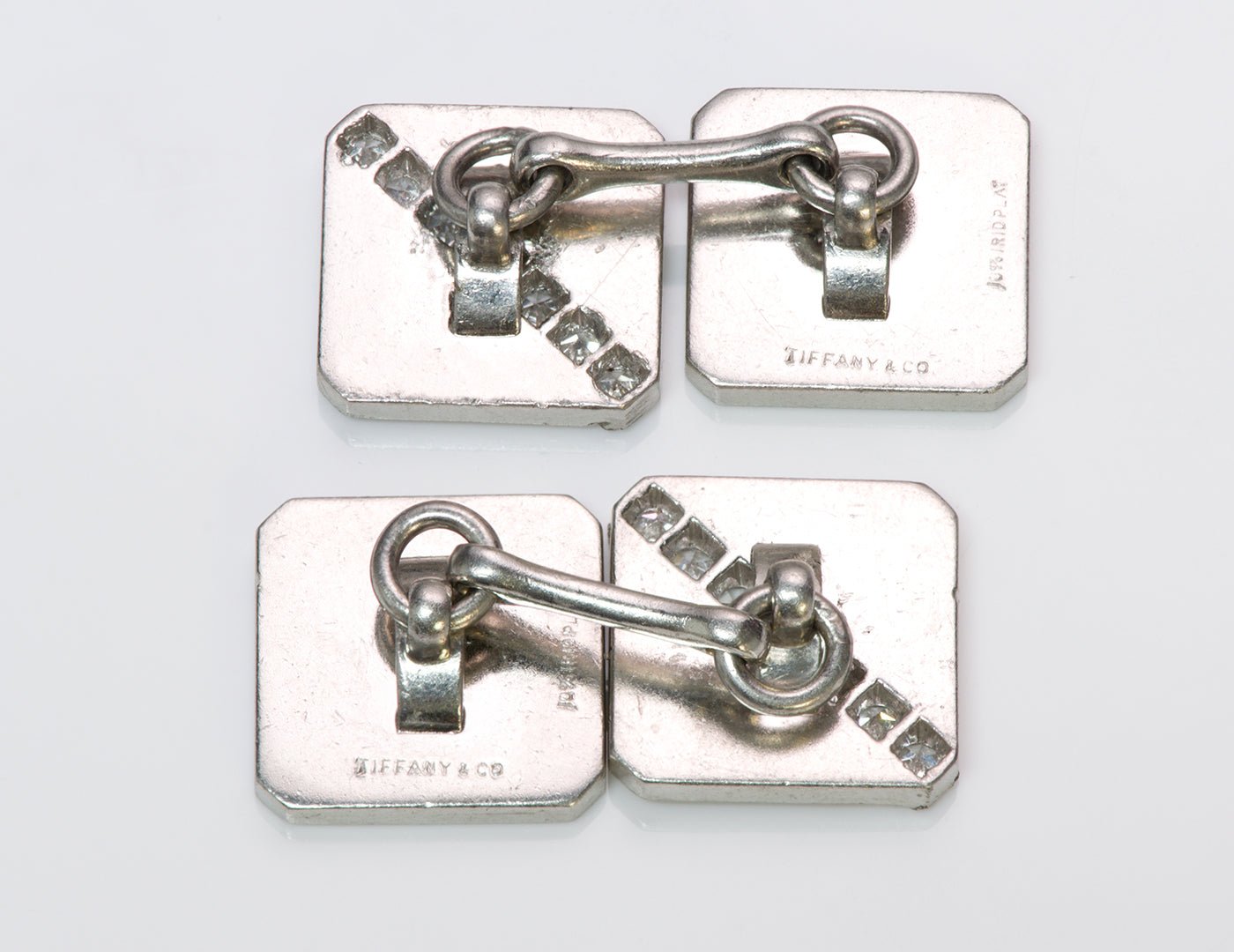 Tiffany & Co. Art Deco Platinum Diamond Cufflinks